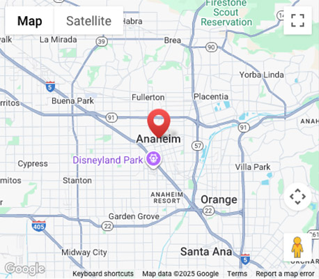 map_anaheim Azusa, CA map