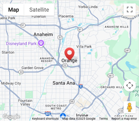 map_orange Ontario, CA map